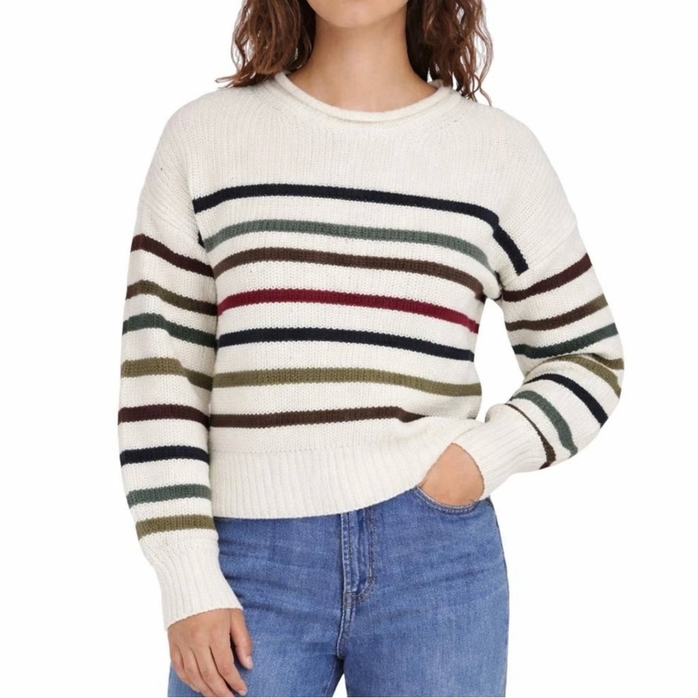 GAP Cream Multi-Stripe Textured Knit Sweater – XS & S – NWT